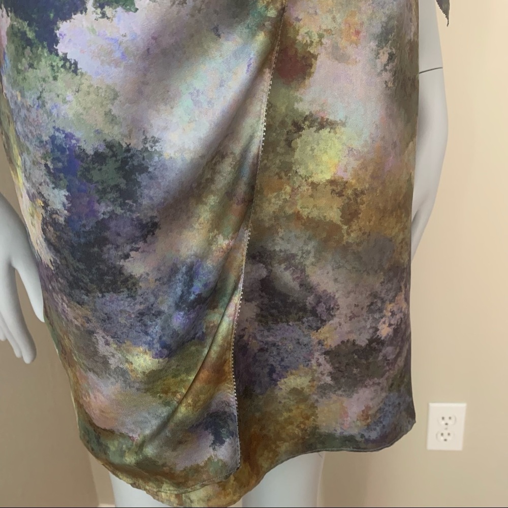 NWT SACHIN + BABI Silk Monet Ankasa Vickie Dress One Shoulder Wrap Pastel Size 4 - Picture 9 of 16